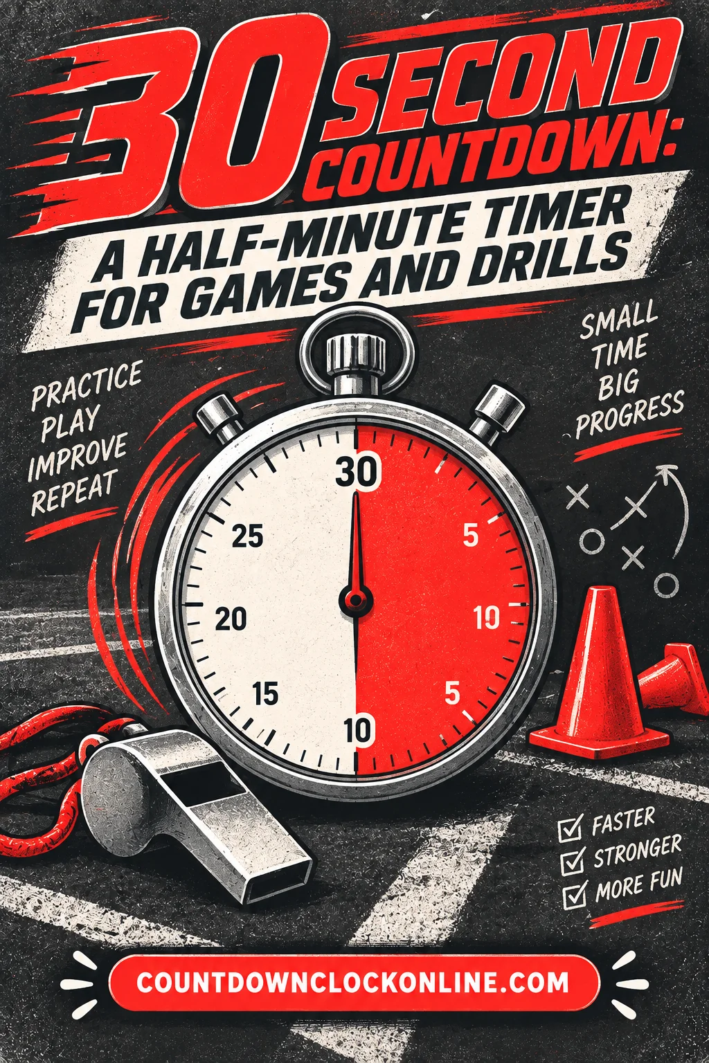 30 Second Countdown: A Half-Minute Timer for Games and Drills