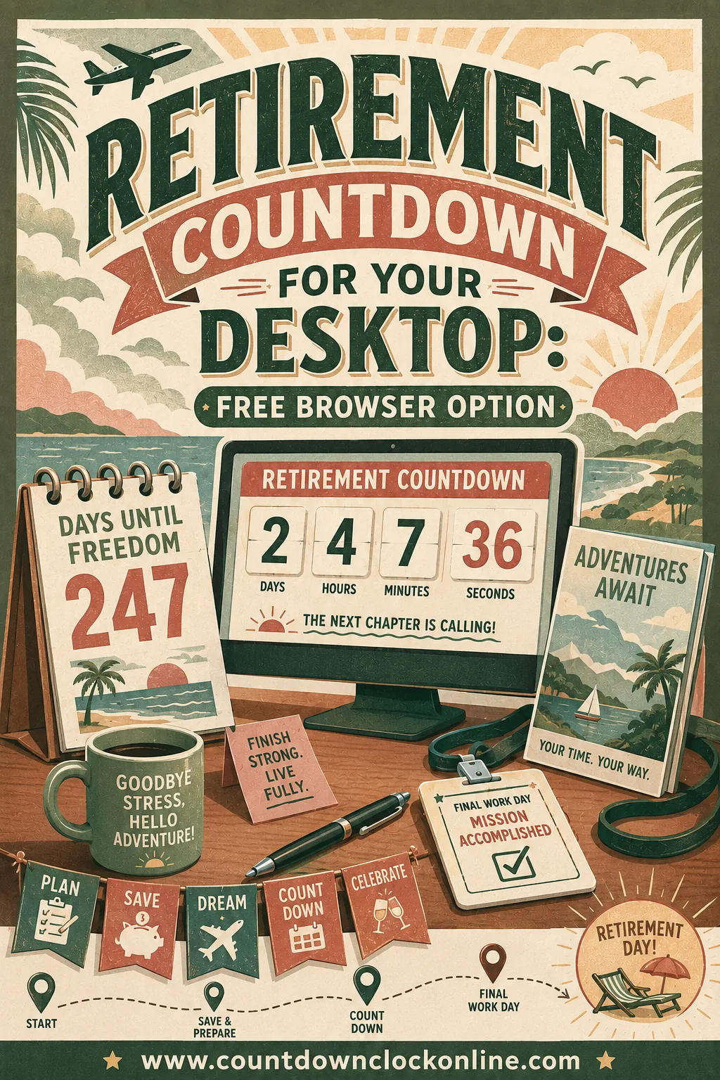 Retirement Countdown for Your Desktop - Free Browser Option