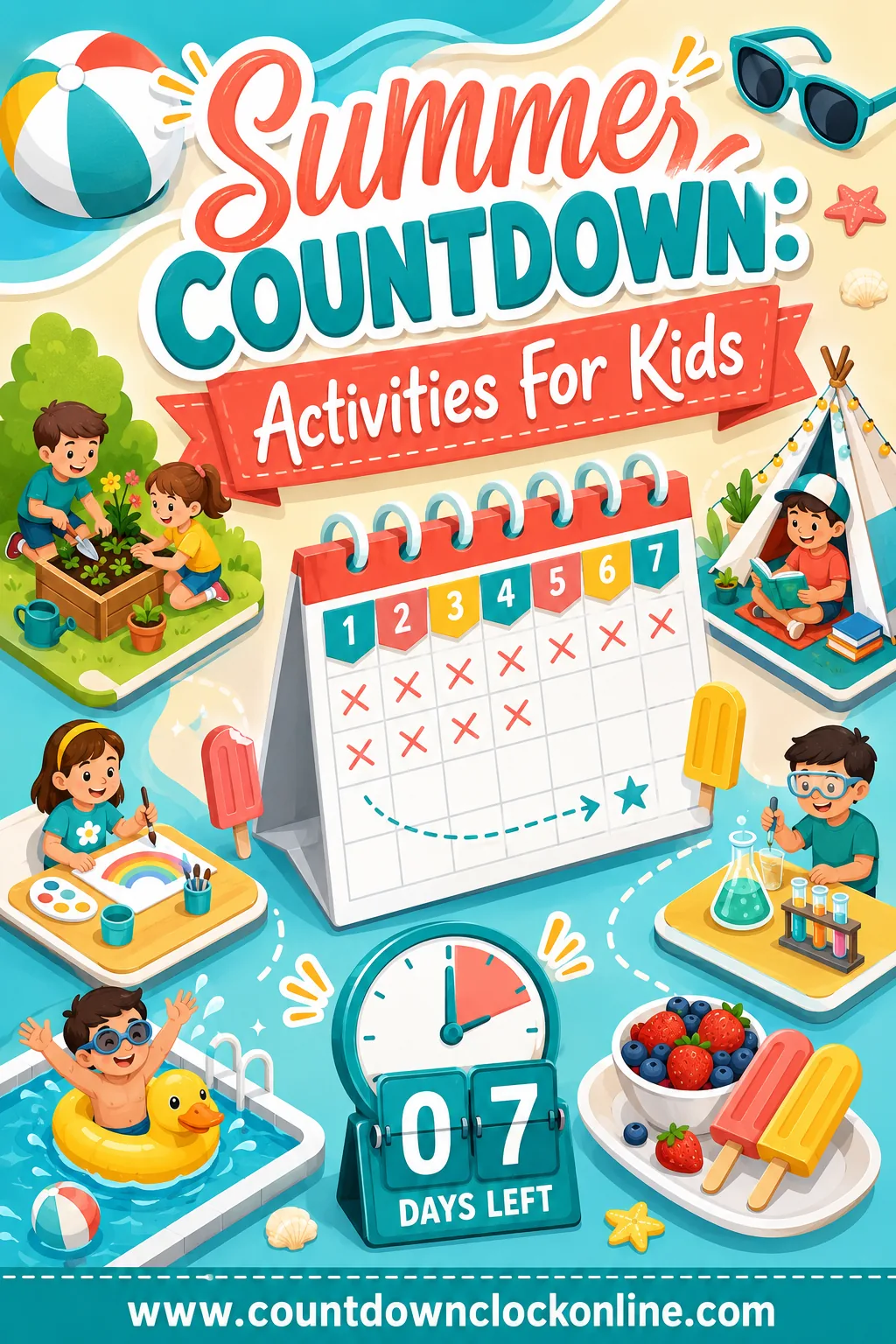 Summer Countdown - Activities For Kids